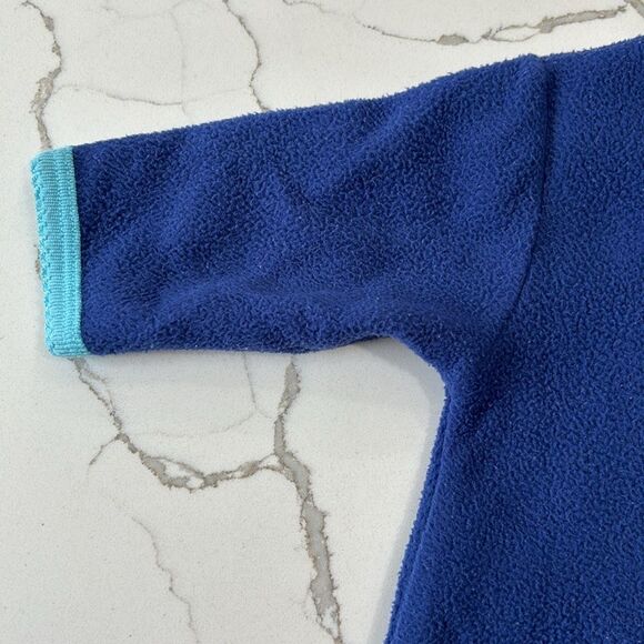 Carter's | Infant Girls Blue Floral Soft Fleece Jumpsuit Romper 0-3M - Picture 14 of 16